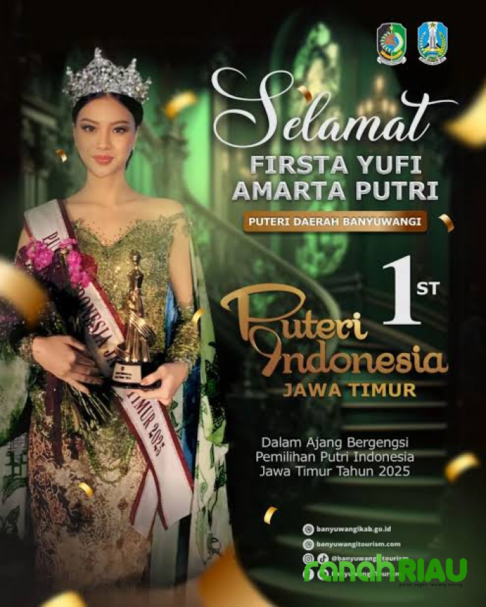 Firsta Yufi Amarta dinobatkan sebagai Juara Kontes Kecantikan Putri Indonesia 2025